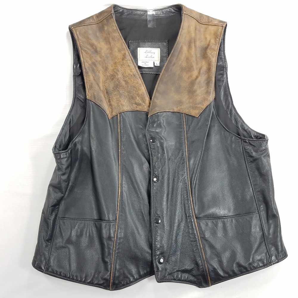 Lieblang Leather Handmade in Wi USA Biker Vest